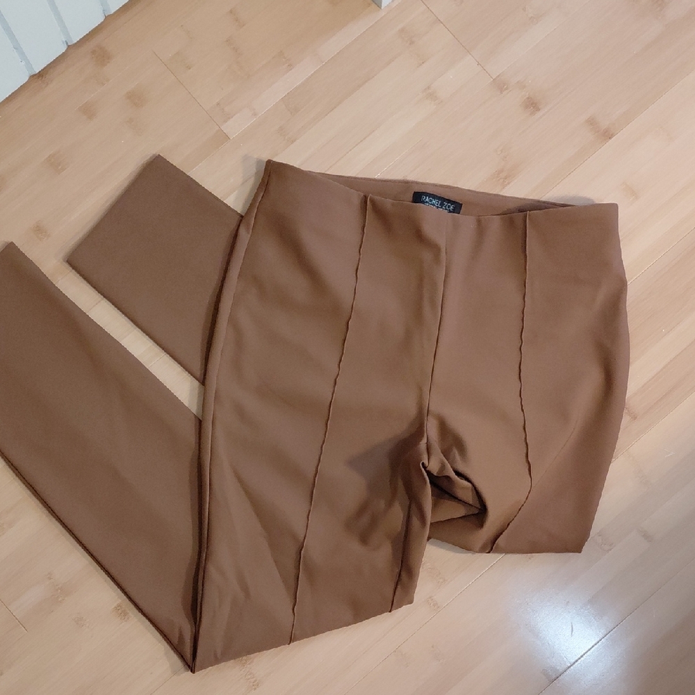 RACHEL ZOE Brown High-Waist Ponte Leggings